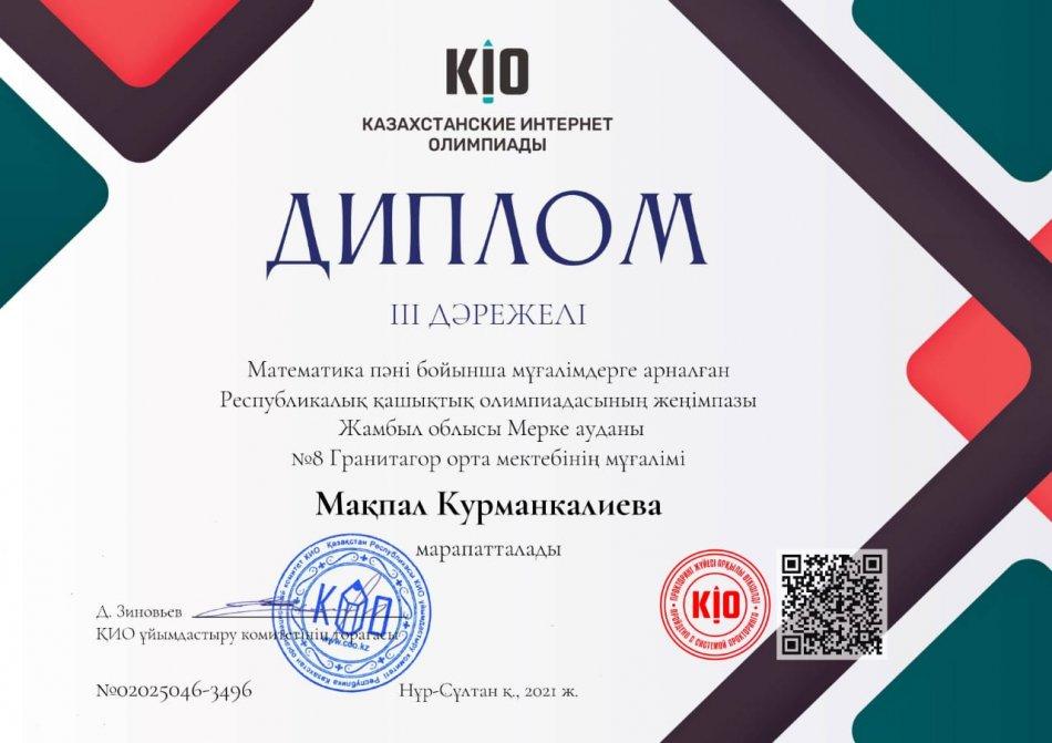 Казахстанские интернет олимпиады