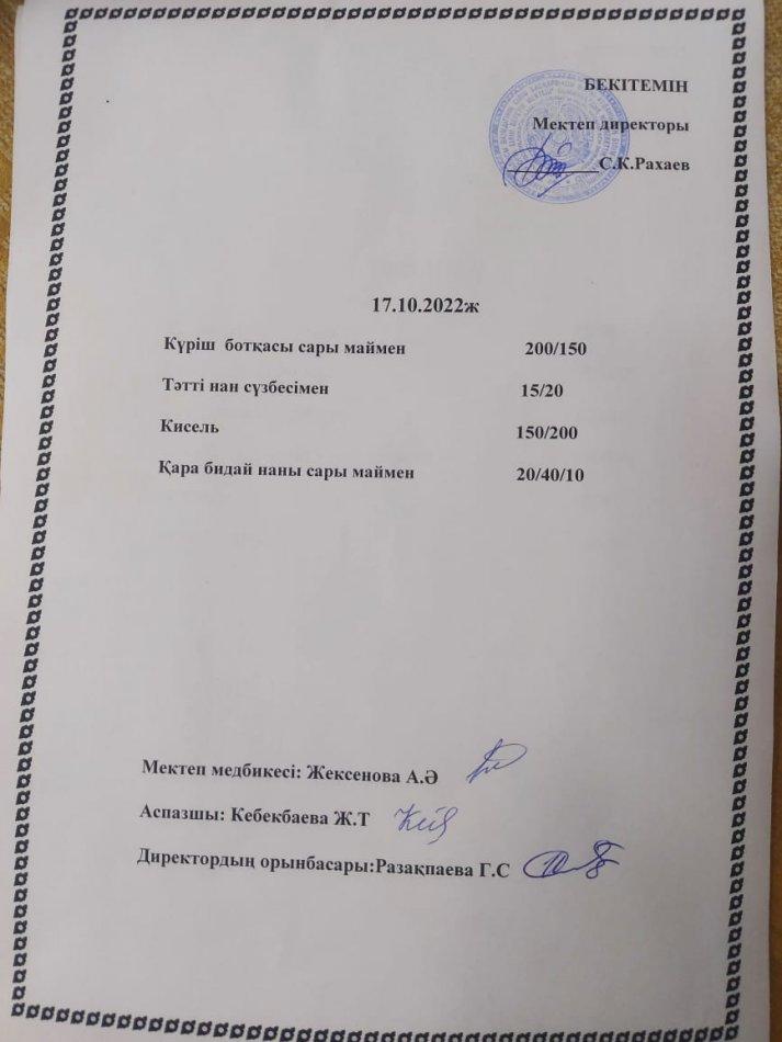 Ас мәзірі 17.10.2022 жыл