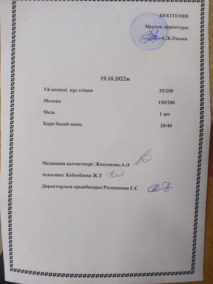 Ас мәзірі 19.10.2022 жыл