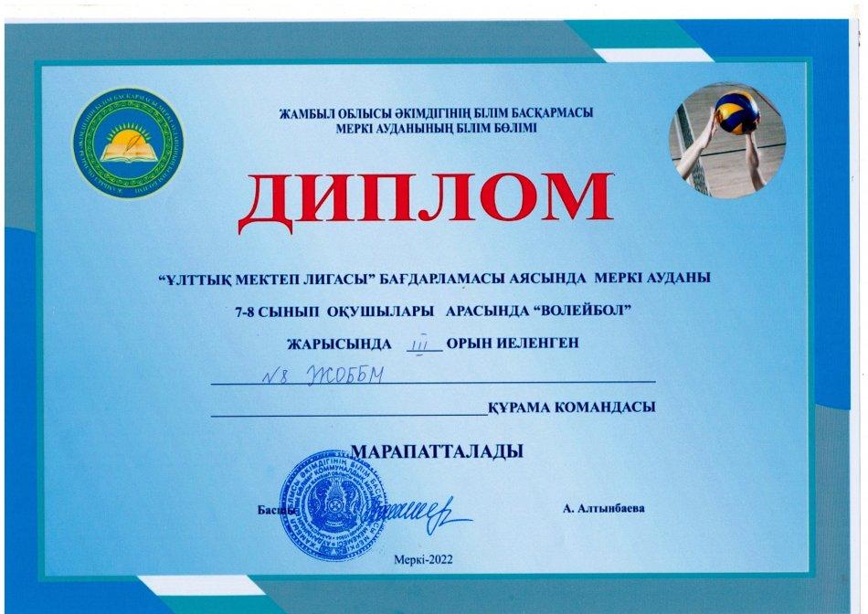 Аудандық "Ұлттық мектеп лигасы" бағдарламасы аясындағы спорттан оқушылардың жетістіктері